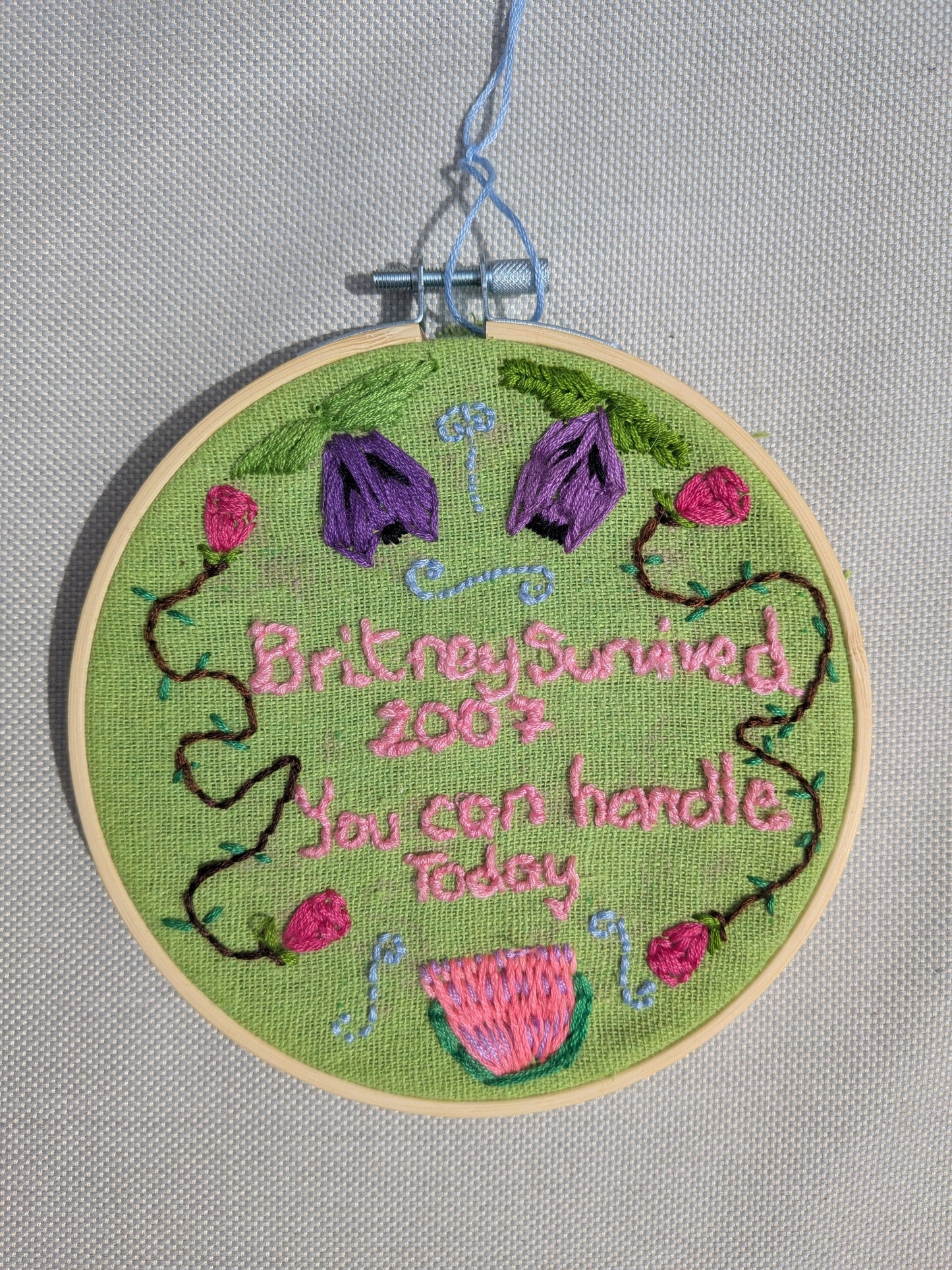 Motivation Quote Embroidery — Michaela Wetherell